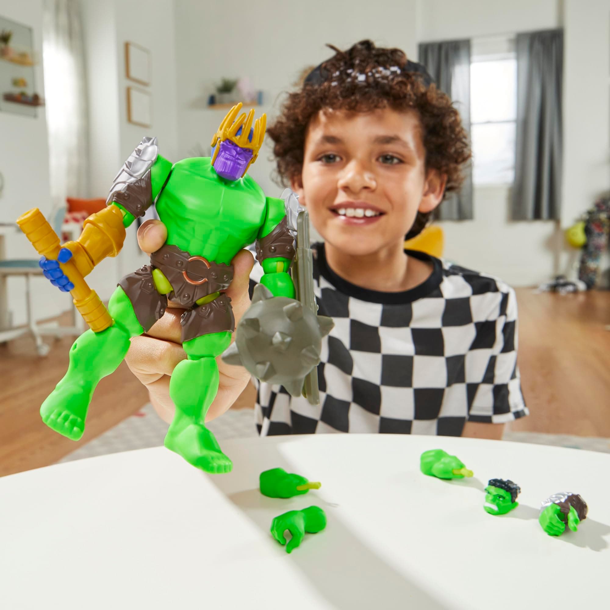 AVENGERS MixMashers Marvel Hulk Customisable Deluxe Mix and Match Action Figure & Accessories thumbnail 7