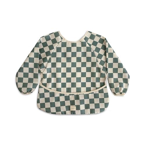 mushie Long Sleeve Baby Bib | Water Resistant Adjustable Fit for Ages 6-24 Months - Image 1
