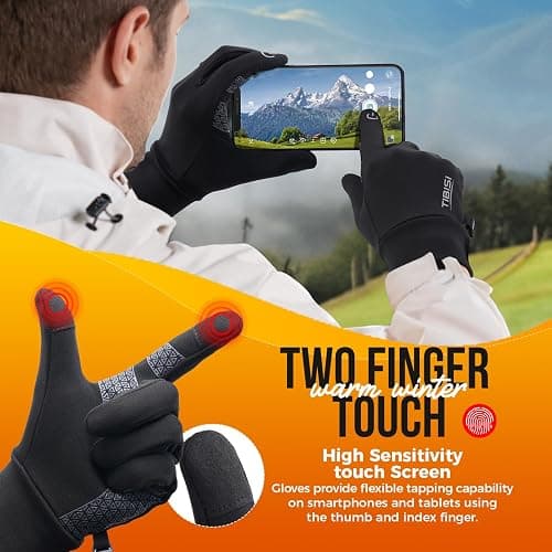 Benirap Winter Gloves Touchscreen Windproof Thermal Gloves Men Women Cycling Running Climbing Skiing Driving Gloves thumbnail 3