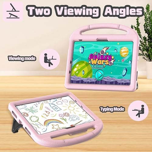 YIHE Kids Case for iPad (A16) 11th Generation 11 Inch 2025 & iPad 10th Generation 10.9 inch 2022, with Built-in Screen Protector and Stable Stand, Full Body Shockproof Protective Cover - Light Pink thumbnail 4