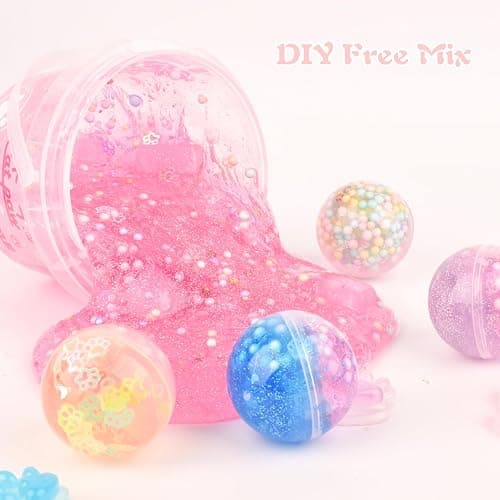 Pink Jelly Crunchy Cat's Paw Slime,Super Soft and Non-Sticky, Great for Birthday Gifts for Girl and Boys,Party Favors,Christmas Stocking Stuffers（300ml） thumbnail 5