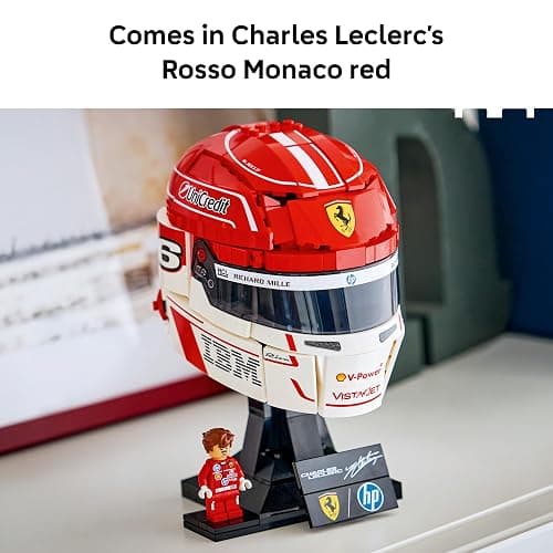 LEGO Editions Scuderia Ferrari HP Charles Leclerc Helmet - Building Set for Teens, Ages 14+ - Collectible F1 Display - Bedroom or Home Office Decor - Gift for Formula 1 Fans - 43014 thumbnail 4
