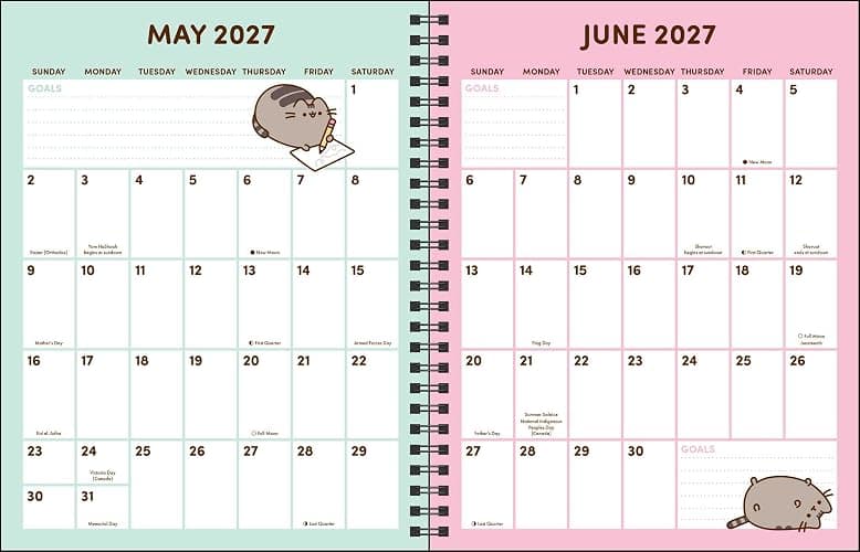 Pusheen 16-Month 2026-2027 Weekly/Monthly Planner Calendar thumbnail 4