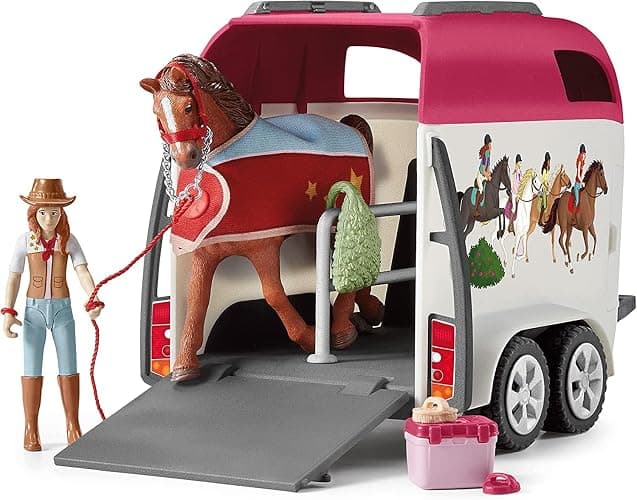 Schleich Horse Club - 110 PC Car and Trailer Tent Camping Playset with Fun Horse and Rider Figures for Girls and Boys - Realistic Toy Figurines and Accessories for Kids Ages 5+ | 42535 thumbnail 3