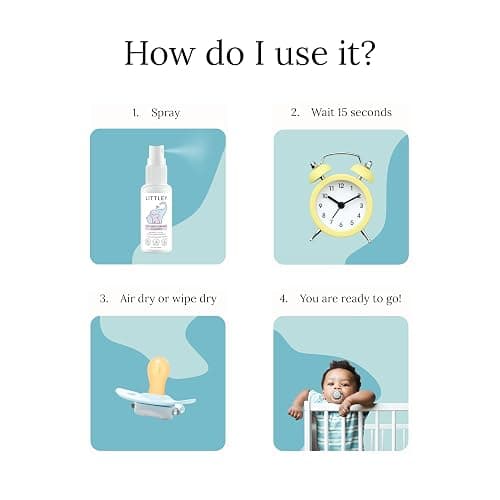 Littley Toy & Surface Cleaner | 8 oz | Alcohol-Free HOCl Spray for Baby Toys & High-Touch Surfaces | Fragrance-Free Formula | Gentle Cleaning for Everyday Messes thumbnail 7