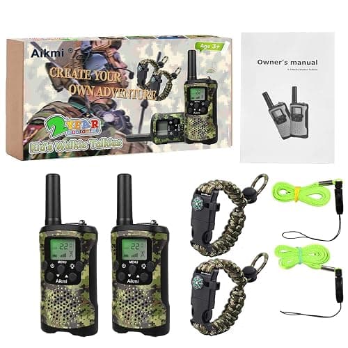 Walkie Talkies for Kids 22 Channel 2 Way Radio 3 Miles Long Range Handheld Walkie Talkies Durable Toy Best Birthday Gifts for 6 Year Old Boys and Girls fit Adventure Game Camping (Green Camo 1) thumbnail 7