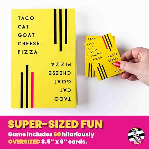 Taco Cat Goat Cheese Pizza Ridiculously Large Edition Wildly Entertaining Oversized Card Game for Family Game Night | Easy to Play 10 Min Rounds | for Kids, Teens, Adults, and Families | 2-8 Players thumbnail 6