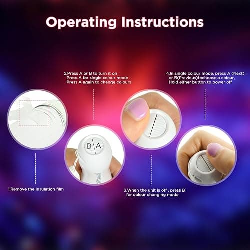 BINWO Reusable LED Glow Sticks(2Pack) with 15 Multicolor, Manual and Automatic Mode, Equipped with AAA Battery Powered LED Sticks, Concert Glowsticks, Raves, Emergency, (15+ Years Old) thumbnail 5