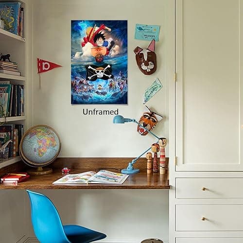 Anime One Piece Poster For Fans Kids Birthday Gifts-Manga Lovers Posters Canvas Art Print Manga Picture For Teen Girls/Boys Room Bedroom Wall Decor thumbnail 6