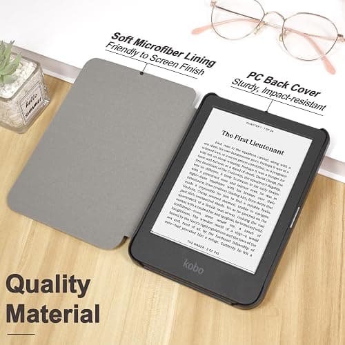 Tenano Case for 6" Kobo Clara Colour | BW | 2E, Slim Protective Cover with Auto Sleep/Wake, Rose Gold thumbnail 3