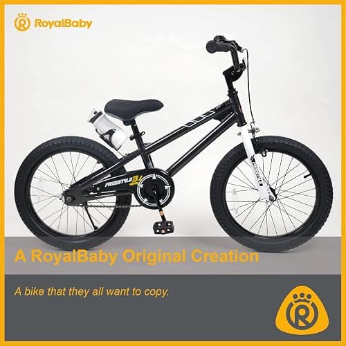 RoyalBaby Kids Bike Freestyle Classic & EZ Balance Pedal Switchable Bicycle, 12 14 16 18 Inch, 3-10 Years Toddler to Big Kids thumbnail 11