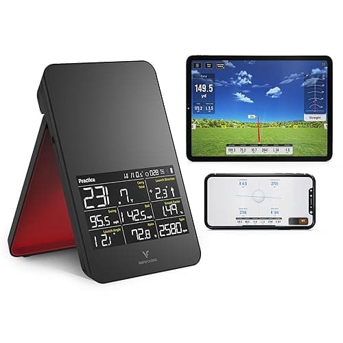 Voice Caddie SC4 PRO Golf Launch Monitor & 3D Driving Range Simulator for Indoor and Outdoor Use | Portable Golf Swing Analyzer & Golf Tracker with Built-in Screen - SC4 Pro (+ 3D Driving Range Simulator)
