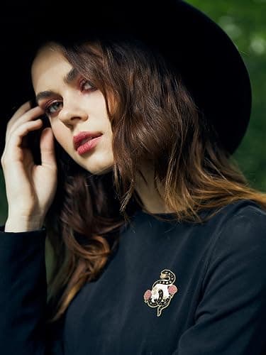 25 Pieces Black Gold Pins Set Backpack Brooches Gothic Pins Crow Snake Cat Button Badges Cool Horror Brooches Cute Aesthetic Badges for Clothing Bags Lapel Jackets DIY Decoration thumbnail 4