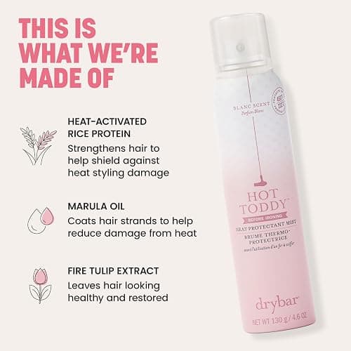 Drybar Hot Toddy Heat Protectant | Lightweight Formula for Hair, Protects from Heated Styling, Straightening and Styling Irons thumbnail 3