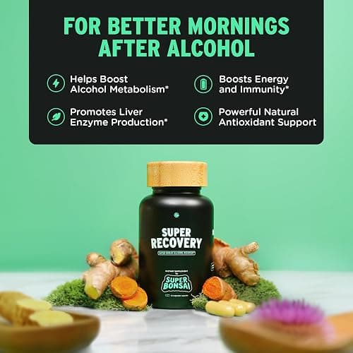 SuperBonsai Super Recovery Capsules for Post Celebration and Morning Relief - All Natural Holistic Support - 3 Capsules Taken Before Drinking and an Optional Serving After (14 Servings) thumbnail 2
