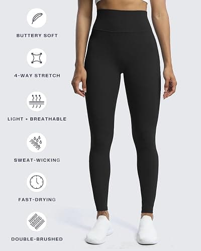 Aoxjox High Waisted Workout Leggings for Women Trinity Yoga Pants 26.5" - Image 1