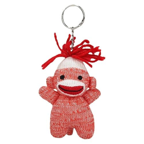 Made By Aliens Sock Monkey Keychain 4 inch - Color of Sockiez Stuffed Animal Plush Toy - Cute Keychain Accessories - Image 1