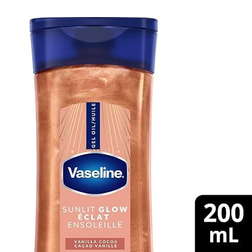 Vaseline Glazed and Glisten Sunlit Glow Vanilla Cocoa Shimmering Body Gel Oil with Ultra-Hydrating Lipids and 100% Pure Cocoa Butter, 200 ML thumbnail 2