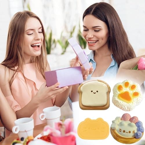 SSKHE 4Pcs Taba Squishy Set,Strawberry + Hamster + Cat Paw + Hamster+ Oreo , Fufu Squishy Squeeze Toy Squishes Kit for Stress Relief Sensory Play Fidget Gifts (Style A) thumbnail 6