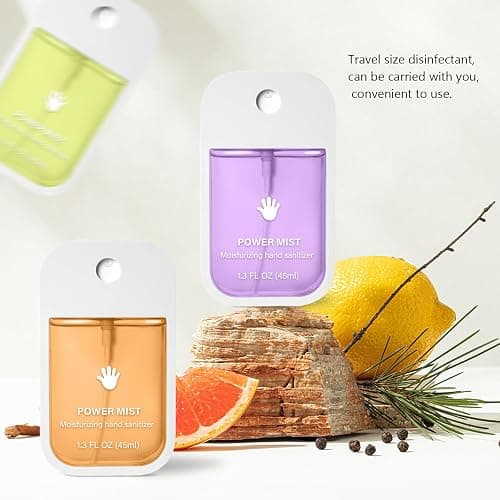 6PCS Flavors Power Mist Hand Sanitizer, Power Mist Hydrating Hand Sanitizer Spray for Adults, Portable Sanitizer Spray, Sanitizer Set for Daily and Travel (1 PC) thumbnail 6