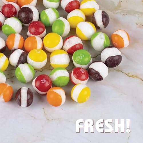 MiMa Pack of 3 Flavorful Freeze Dried Asteroids - Assorted Fruit Candy for a Unique, Crunchy Mima's Summer Mega Sale Treat (6oz, Original Rainbow) - Resealable Bag of Freeze-Dried Delights thumbnail 3