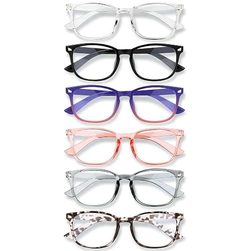 MIGSIR 6 Pack Blue Light Blocking Glasses for Women Men – Stylish Computer & Gaming Glasses, Fashion Square Frame Eyewear - Image 1