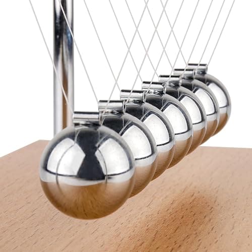 Smilesorg Newton's Cradle Balance Balls Fascinating Physics Gadget for Home and Office 5 Beads thumbnail 5