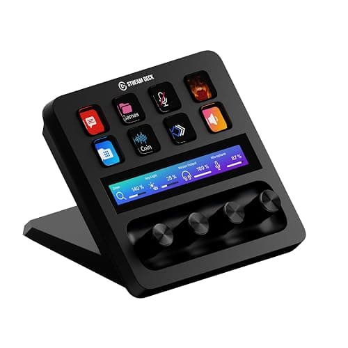 Elgato Stream Deck +, Audiomixer und Studio-Controller | LCD-Tasten, Regler und Touch-Leiste, Multiaktionen, Smart-Profile, Wave-Link-Mixing, Mac und PC - Image 1