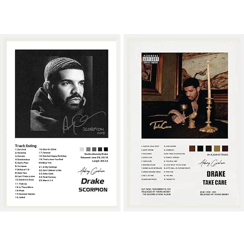 A Set of 2 Album Cover Scorpion Posters Take Care Canvas Poster Unframe:16x24inch(40x60cm) - Image 1
