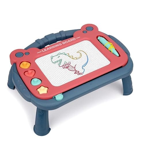 HCFJEH Magnetic Drawing Board for Toddlers 3, Color Erasable Doodle Writing Pad, Learning Painting Sketch Pad, Best Birthday Easter Christmas Halloween Kids Toy Gifts for Boys and Girls(Blue) - Image 1