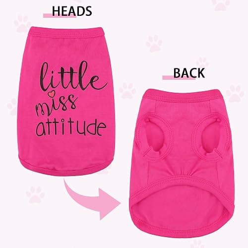Stylish Dog Clothes: Expressive Cotton Puppy Shirt Vest for Small and Medium Dogs, Featuring 'Cute but Psycho' Slogan Print - Perfect for Showing Off Your Pet's Unique Style! Light Pink S thumbnail 3