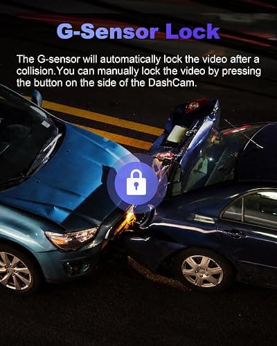 Dash Cam Front and Rear 4K+1080P, 5GHz WiFi, App Control, with 64GB Card | 24H Parking Mode, G-Sensor Locks Important Footage, Loop Recording, Easy Video Transfer and Playback thumbnail 3