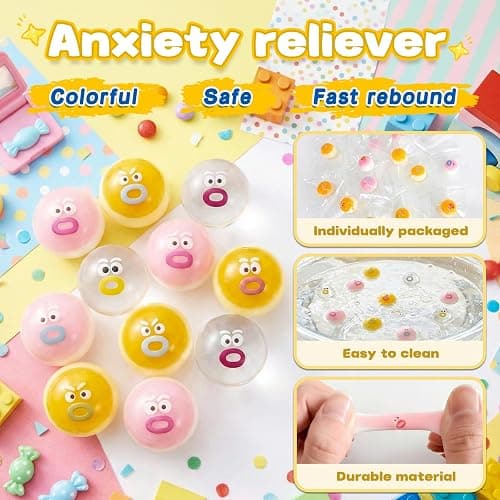 60Pcs Mini Squishies Toys, Fidget Toys, Taba Squishies, Party Favors for Kids 4-8 8-12, Birthday Christmas Goodie Bag Fillers, Cute Squishys Pack, Stress Relief, Anxiety Toys for Boys Girls thumbnail 5