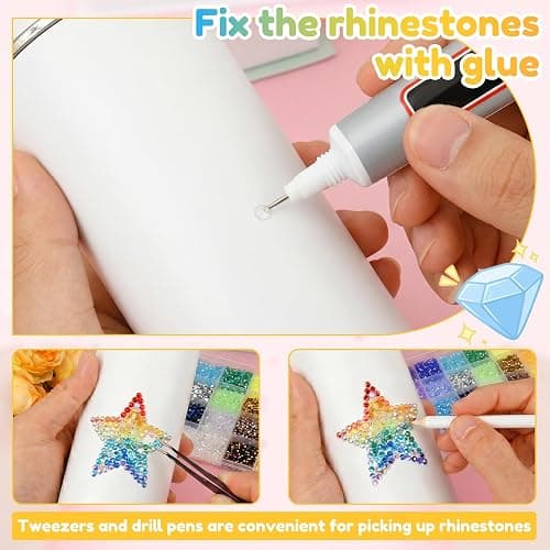 30000Pcs Bedazzling Kit, 28color Resin Jelly Rhinestones Gems Set for Bedazzling, 3mm Multi Color Flatback Rhinestones for Crafting Nail Diamond Art Cloth Shoes thumbnail 6
