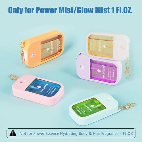 GAWBYET Hand Sanitizer Spray Case Compatible with Touchland, Silicone Hand Sanitizer Case Holder with Keychain for Power Mist and Glow Mist 1 fl oz, (White) thumbnail 6