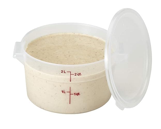 Cambro Food Storage Container - Round Series - 2 QT (Quart) - Commercial Grade for Food Prep (Clear) thumbnail 2