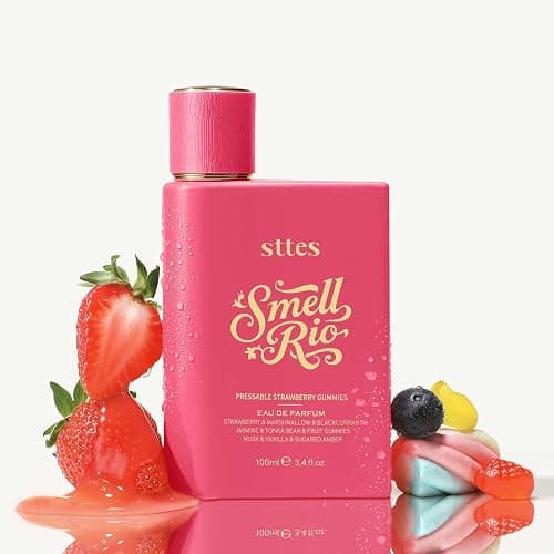 Sttes Perfume 606# Hair Perfume for Women – Long-Lasting Strawberry, Candy, Vanilla & Marshmallow Gourmand Fragrance Eau de Parfum 100ml (3.4 fl oz) – Pressable Strawberry Gummies - Image 1