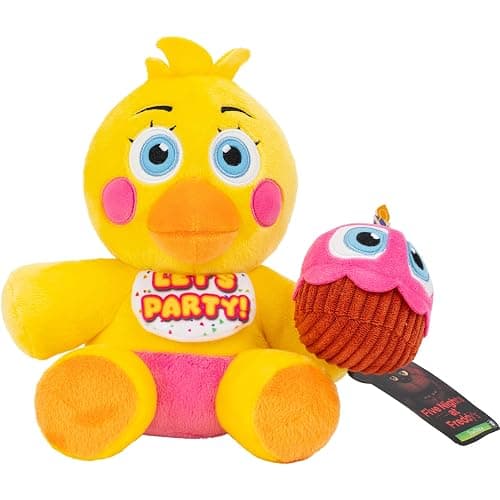 Jazwares Five Nights at Freddy’s Toy Chica Plush - 8-Inch Stuffie with Soft Material and Glow-in-The-Dark Eyes thumbnail 5