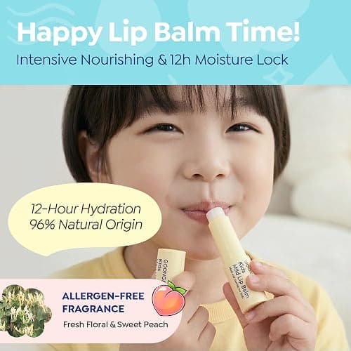 GOONGBE Kids' Moisture Lip Balm - Korean Kids Hydrating Lip Balm for Chapped and Cracked Lips - 12hr Moisturizing Non Oily Lip Care with Plant Oils and Shea Butter - Allergen Free Scent, 0.1 oz. thumbnail 6