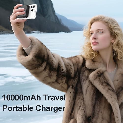 for Magsafe Portable Charger - 10000mAh Battery Pack for Magsafe with USB-C Cable and PD 20W USB C Fast Charging LED Display, Magnetic Wireless Power Bank for iPhone 17/16/15/14/13/12/Pro/Pro Max thumbnail 7