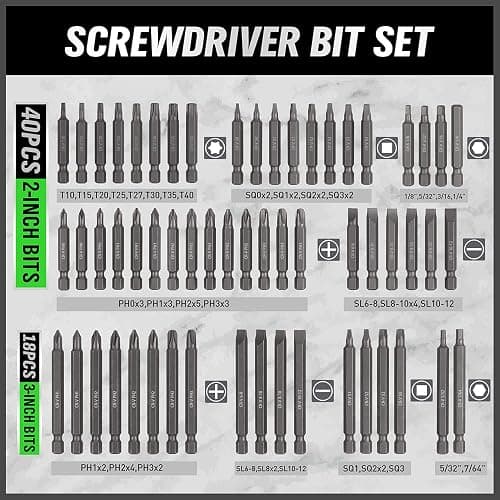 SWANLAKE 232-Piece Ultimate Screwdriver Bit Set, Cr-V Impact Driver Bit Set, Includes Security Bits, Nut Driver, Ratchet Wrench and Bits Holder thumbnail 3
