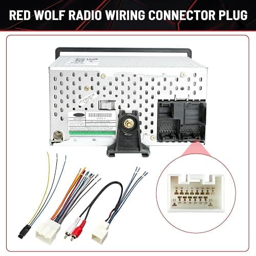 RED WOLF Radio Wiring Harness RCA Plug with 12V to 5V Step Down Converter Kit for 2000-2004 Ford Mustang Explorer, Lincoln 1999-2003 Aftermarket Radio CD Player Receiver Amplifier Sound System thumbnail 5