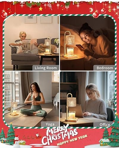 Candle Warmer Lamp with Timer Dimmer Adjustable Height, Candle Warmer with 2 Bulbs for Jar Candles, Home Decor, Birthday Gifts for Women thumbnail 8