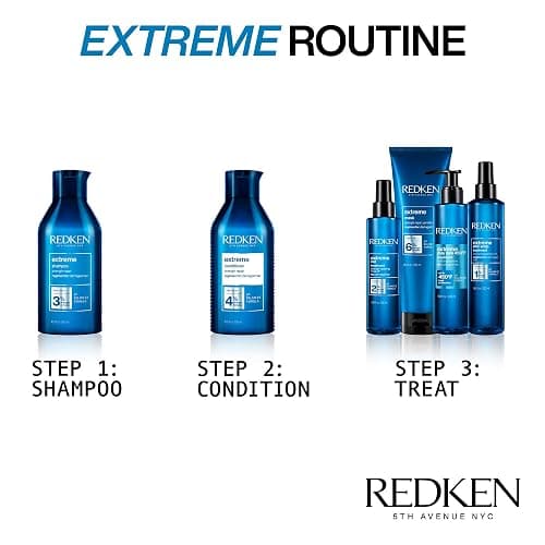 Redken Extreme Shampoo & Conditioner Set For Damaged Hair - Strengthens Hair and Repairs Breakage, Infused With Proteins, 10.1 Fl Oz (Pack of 2) thumbnail 3
