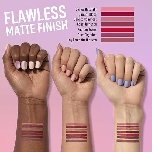 wet n wild Perfect Pout Matte Retractable Gel Lip Liner Pencil, Rich Creamy Long Lasting Color, Well-Defined and Flawless Application, Vegan & Cruelty-Free - Purple Lay Down the Mauves thumbnail 5