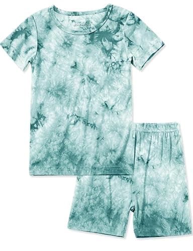 Jimonda Baby/Toddler Soft Sleepwear Short sleeve Kids Cool Pajama Outdoor 2-Piece Shirt&Shorts Casual sets Tie Dye PJ - Image 1