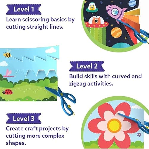 Skillmatics Snip Snip, Scissor Skills, Felt Craft Activity, Gift for Kids | Cutting Activity Book, Safety Scissors, Fine Motor Skills for Preschool, Screen-Free, Learning Toy, Toddlers, Ages 3, 4, 5, 6 thumbnail 4