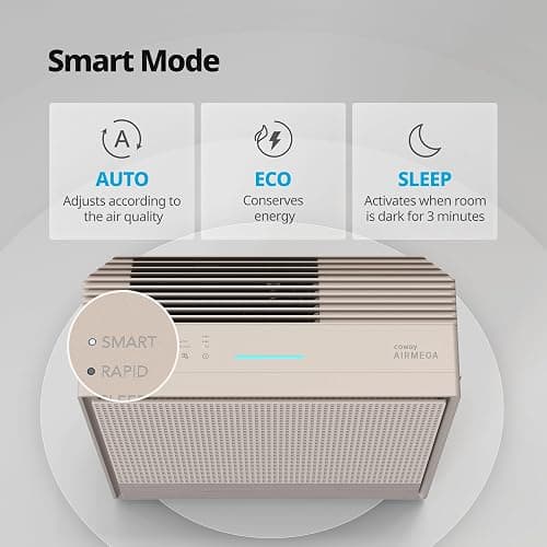 COWAY Air Purifiers for Home Large Room Up to 1,860 ft², Washable Pre-Filter and HEPA Filter for Smoke, Allergies, Pet Dander, Odor, AQI, Smart & Rapid Mode, Timer, 3yr Warranty, Airmega 250 thumbnail 8