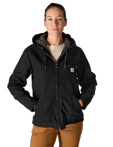 Carhartt Women's Loose Fit Washed Duck Sherpa Lined Jacket - Image 1