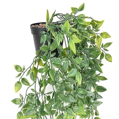 BLEUM CADE Fake Hanging Plants, 2pcs Artificial Hanging Potted Plant, Faux Mandala Vines Hanging Plant Greenery for Wall Shelf Home Living Room Indoor Outdoor Decor thumbnail 4